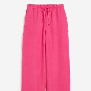 H&M Linen blend pull-on pants NWT